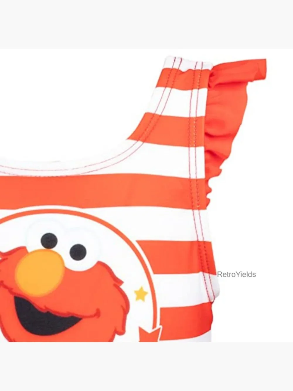 Toddler Girls Elmo One-Piece Swimsuit with Attached Tutu UPF 50+